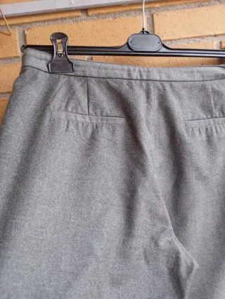 Pantalones lana pinza Massimo Dutti grises