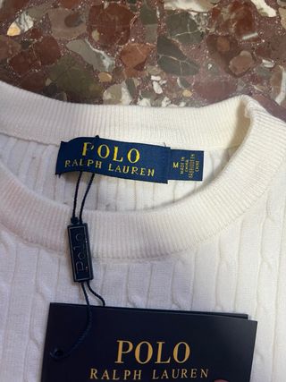 Jersey Polo Ralph Lauren Blanco Trenzado