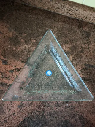 Juego 6 bandejas triangulares de cristal