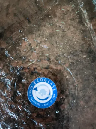 Juego 6 bandejas triangulares de cristal