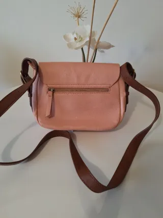 Bolso bandolera Misako rosa y marrón