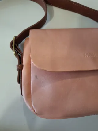 Bolso bandolera Misako rosa y marrón