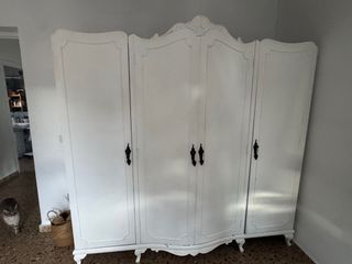 Armario vintage madera blanco