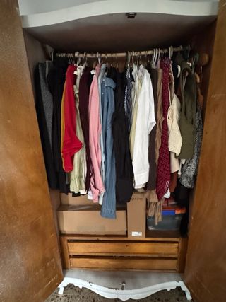 Armario vintage madera blanco