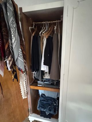 Armario vintage madera blanco