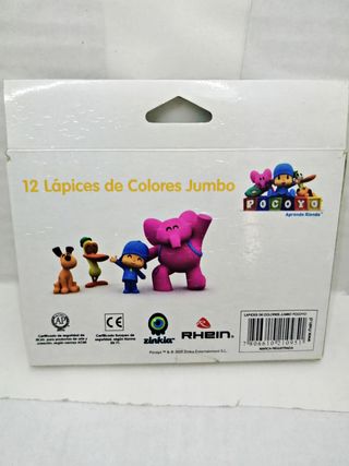 Pocoyo mago peluche + caja de 12 lápices de colore