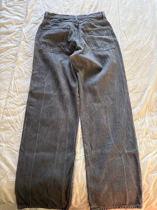 Zara Jeans Mujer Grisáceo Anchos