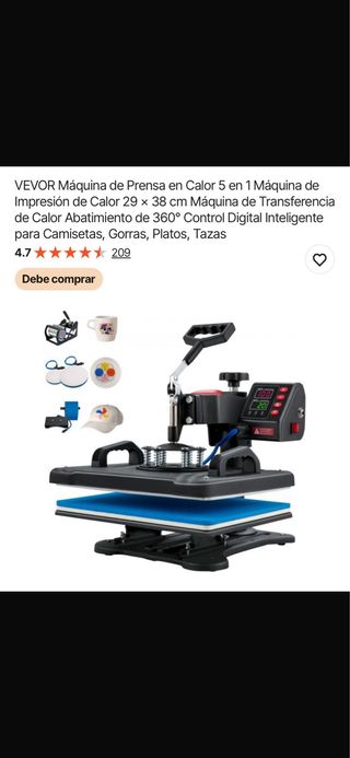 Máquina de Estampado por Calor (Nueva)