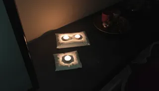 Cuscino porta candele elegante