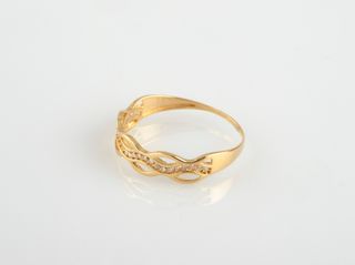 anillo oro 18k con piedra con circonita