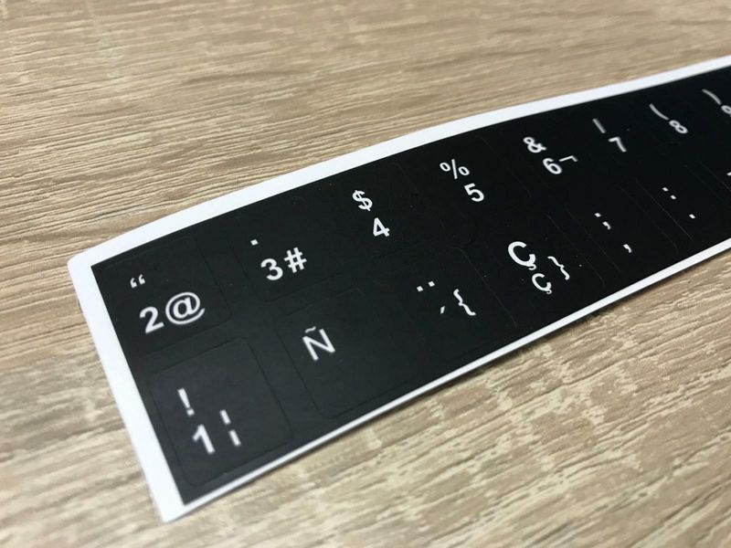 Kit Pegatina Teclado DELL LATITUDE Español Vinilo Fino. 12mm x 13,2mm afbeelding 2