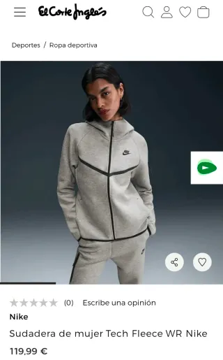 Sudadera Nike Gris Mujer