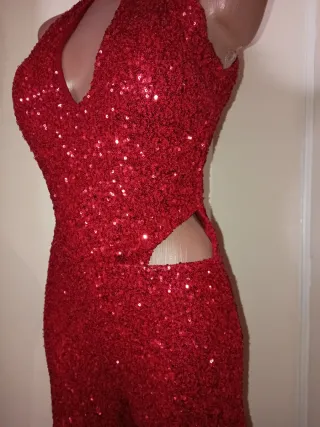 Mono lentejuelas rojo