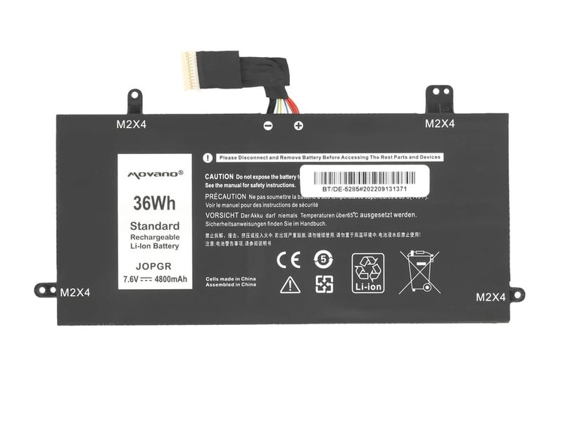 Movano Batería para Dell Latitude 12 (5285), 5289 7,6 V (7,4 V) 4800 mAh (36 Wh) afbeelding 3