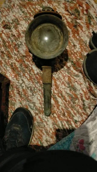 Farol de carruaje de aceite antiguo