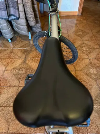 Bicicleta BMX Verde, plata y negra