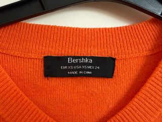 Jersey Bershka Naranja Mangas Abullonadas