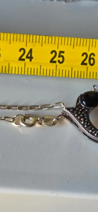 Collar Plata Ónix Nácar Serpiente