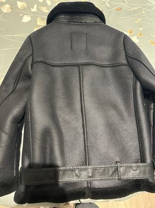 Chaqueta Biker Aviador Zara Negra