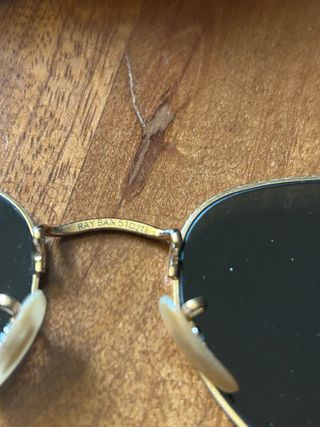 Gafas de sol Ray-Ban Hexagonales Doradas Negras