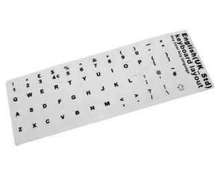 PEGATINA PARA CONVERTIR TECLADO EN IDIOMA INGLÉS BLANCO