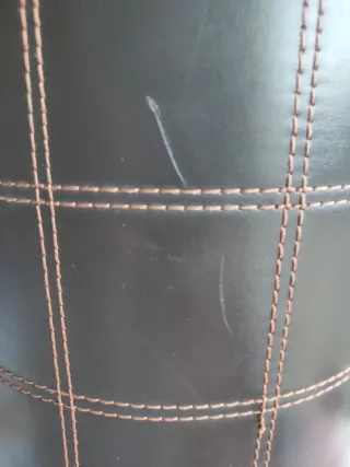 Paragüero de cuero marrón