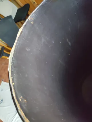 Paragüero de cuero marrón