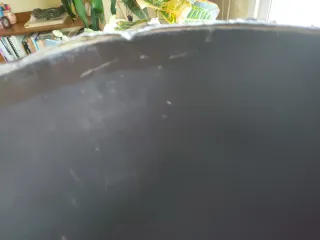 Paragüero de cuero marrón