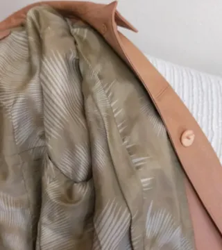 Chaqueta Americana Piel Beige/Marrón