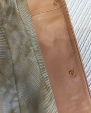 Chaqueta Americana Piel Beige/Marrón