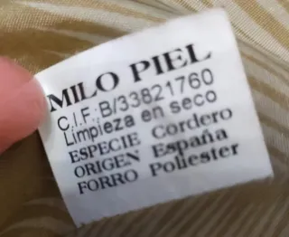 Chaqueta Americana Piel Beige/Marrón