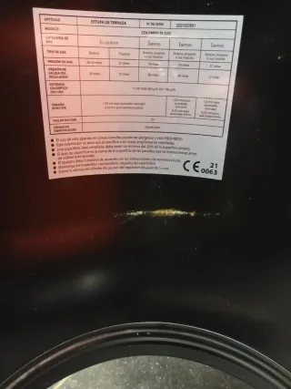 Estufa exterior BUTSIR