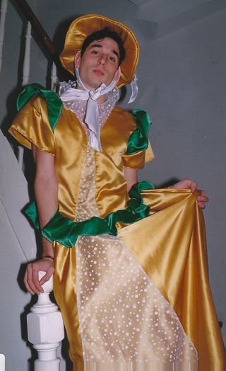 Disfraz dorado y verde talla única