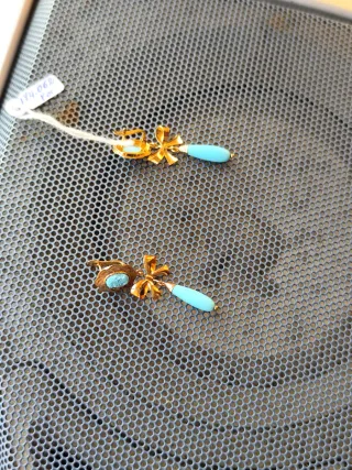 Pendientes Oro 18k y Turquesa