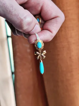Pendientes Oro 18k y Turquesa