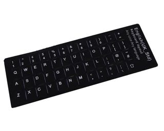 PEGATINA PARA CONVERTIR TECLADO EN IDIOMA INGLÉS NEGRO