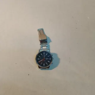 Reloj Cronógrafo Negro y Plateado