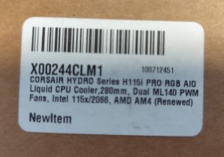 Corsair Hydro Series H115i PRO RGB AIO