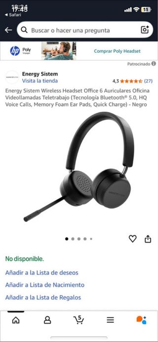 Auriculares Energy Sistem Office 6 Bluetooth