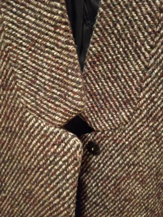 Abrigo de lana espiga