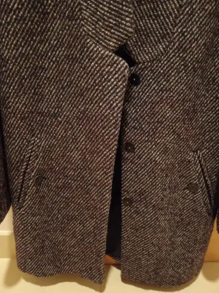 Abrigo de lana espiga