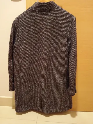 Abrigo de lana espiga