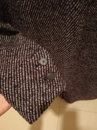 Abrigo de lana espiga