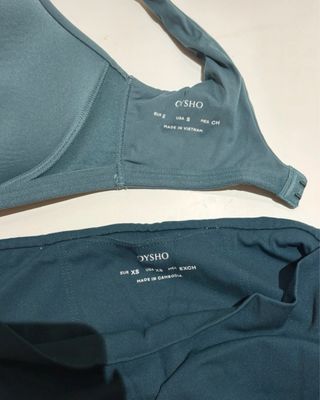 Conjunto deportivo Oysho verde talla XS/S