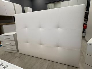 Cabecero polipiel blanco