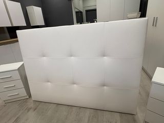 Cabecero polipiel blanco