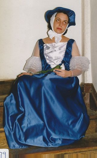 Disfraz azul y blanco talla única