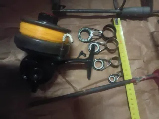 Lote carrete pesca Mitchell Sagarra picas arandela