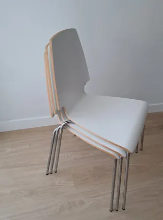 4 Sillas Vilmar Ikea, madera y metal