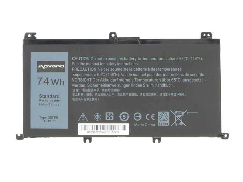 Movano Batería para Dell Inspiron 15 (7557), 15 (7559) - 6600mAh / 11.1V (10.8V) 6600 mAh afbeelding 3